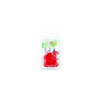 Red elastic rings - 8mm - 50 pieces