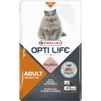 Cat Adult Sensitive with Salmon 1kg - Opti Life