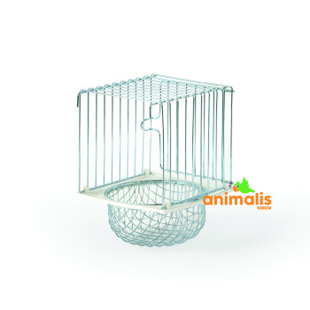 IJzeren nest met plastic standaard - 12 x 12 x 16 cm