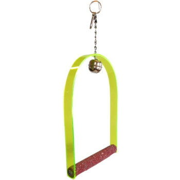 Schommel met zandzitstok voor grote parkiet 15x21cm