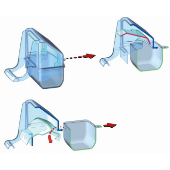 Anti-Waste Refill Feeder with Drawer - Clear - 2G-R