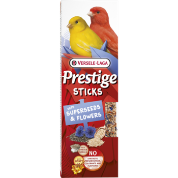 Bâtons avec super graines & fleurs pour canaris - 2 sticks