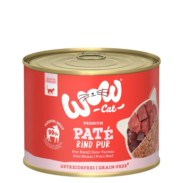 Adulte Pur bœuf 200g - Pâtée pour chat - Wow