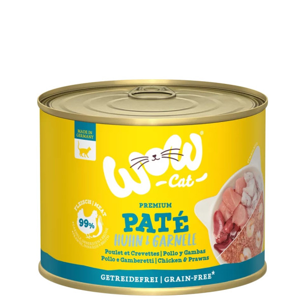 Adulte Poulet et crevettes 200g - Pâtée pour chat - Wow