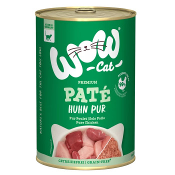 Adulte Poulet pur 400g - Pâtée pour chat - Wow