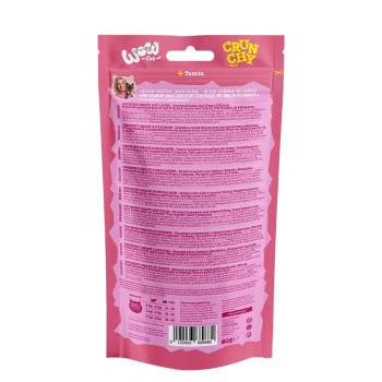 Crunchy Lachs Snack 60g - Knusprige Leckereien mit Katzenfüllung - Wow