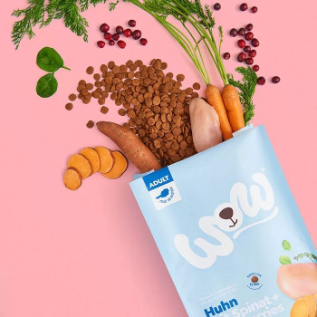 Adult Huhn 1kg - Trockenfutter für Hunde - Wow
