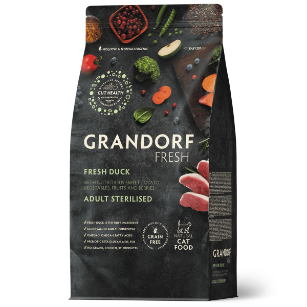 Fresh Duck & Sweet Potato 2kg - Fresh - Adult Sterilized - Grandorf