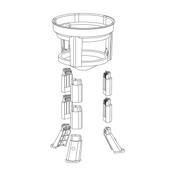 Rallonges pour pieds d'abreuvoir Kubic 30-40-50Lt - Vert