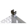 Piece for stacking cages Piece for stacking cages