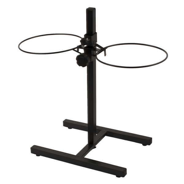 Twin feeder support pied en h noir 1890ml - L - 52CM - 2xØ21cm