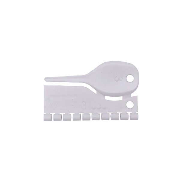 Bagues ouvertes en plastiques - blanc - 3 mm - 10 pièces