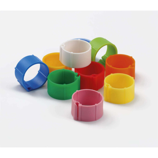 Plastic klikring duif - 12mm - kleurenassortiment - 1 stuk
