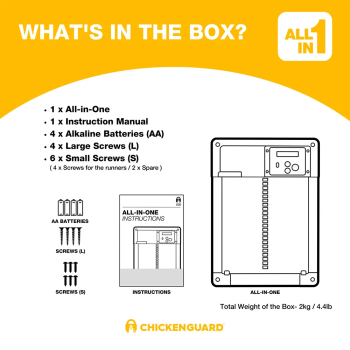 ChickenGuard All-in-One-Türöffnung für Hühnerstall