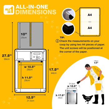 ChickenGuard All-in-One-Türöffnung für Hühnerstall