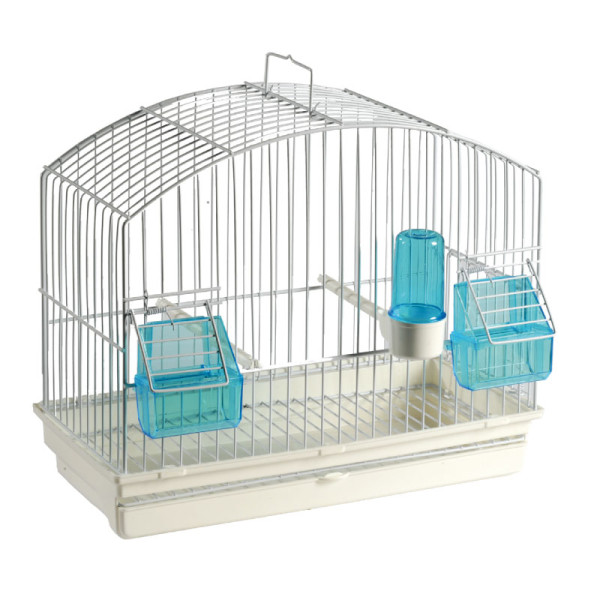 Border/fife Tentoonstellingskooi 35,5×17,5×30cm - Wit - STA