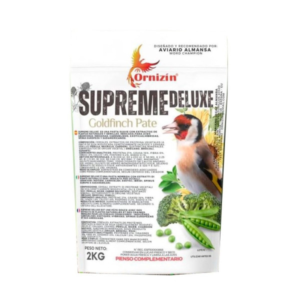 Supreme Deluxe 2kg - Patée pour chardonnerets avec 21% de protéines - Ornizin