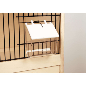 Comedouro externo para fachada com abas 7,2x4x7,8cm Transparente - Fauna
