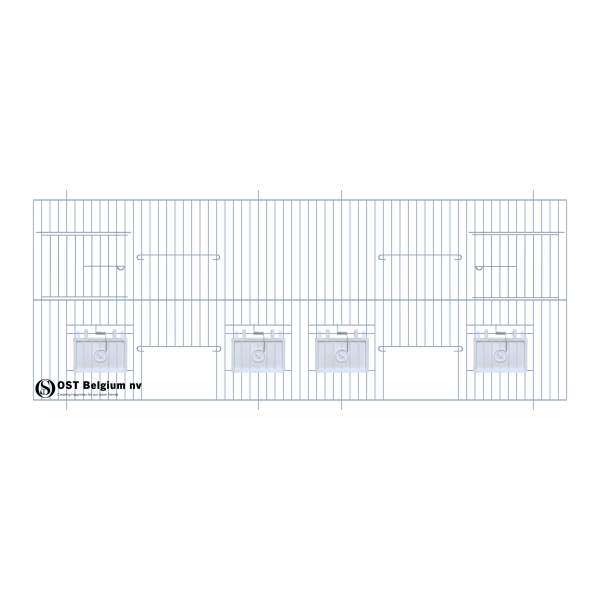 Chrome Cage Front 80 x 30 cm - Ost