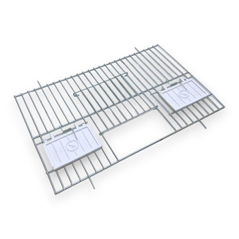 Vorderseite des Trainingskäfigs mit 1 Tür und 2 Futtertüren 34x22cm