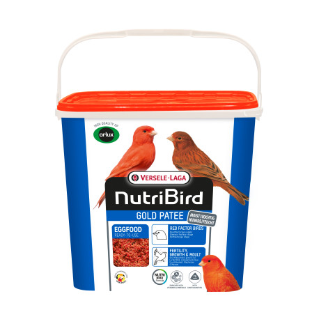 Gold Pâtée Red Factor Birds 5kg - Fatty Red Pâtée - NutriBird Gold Pâtée Red Factor Birds 5kg - Fatty Red Pâtée - NutriBird