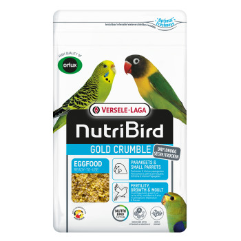Gold Crumble Mangime Secco per Calopsite e Piccoli Pappagalli 1kg - NutriBird
