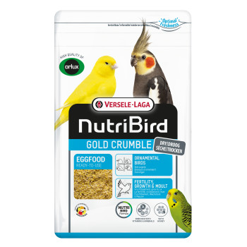 Gold Crumble Oiseaux d'Ornement 10kg - Pâtée jaune Sèche - Nutribird