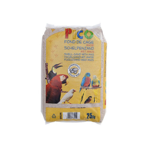 Fundo de gaiola marrom 25kg - Areia marrom para pássaros - PICO