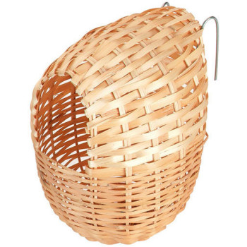 Wicker nest with hooks for exotic birds 11.5cm