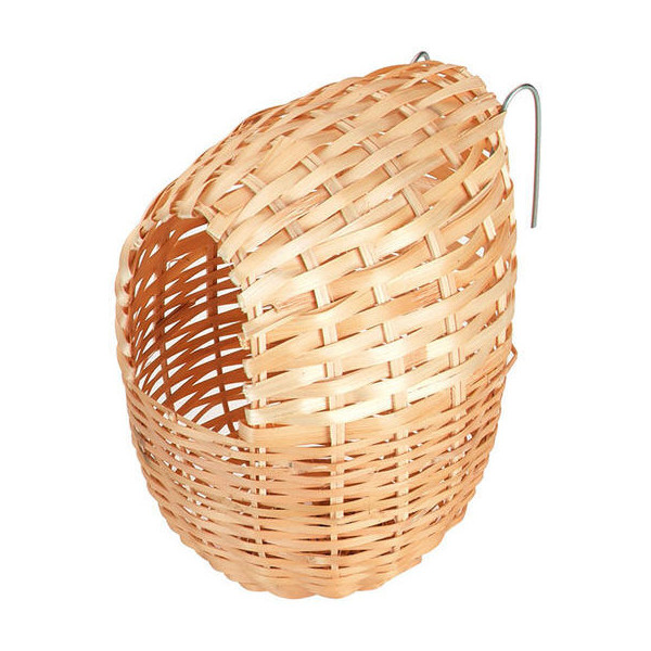 Weidengeflecht-Nest mit Haken für exotische Vögel 11,5 cm