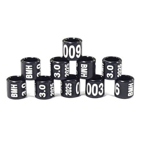 Jahresringe ø 6 mm aus Aluminium - 2026 - (10 Stück)