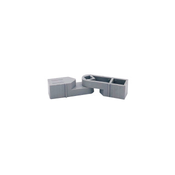 2-Start verstellbarer Eckstecker für 20 x 20 x 20 x 1,5 mm quadratisches Rohr