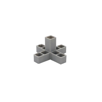 5-Start-Stecker für 20 x 20 x 1,5 mm Quadratisches Rohr