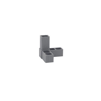 3-start hoekconnector voor 20 x 20 x 20 x 1,5 mm vierkante buis