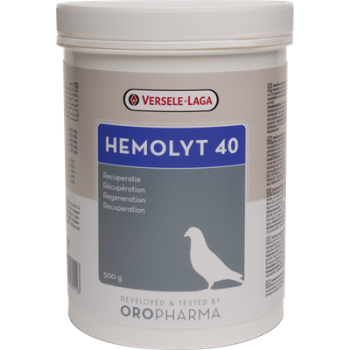 Hemolyt 40 500g - Mélange d'électrolytes et protéines animales pour pigeon - Oropharma