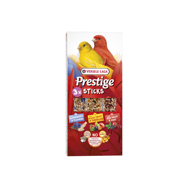 Bastões de sementes tripla variedade para canários 3 sabores - 3 sticks