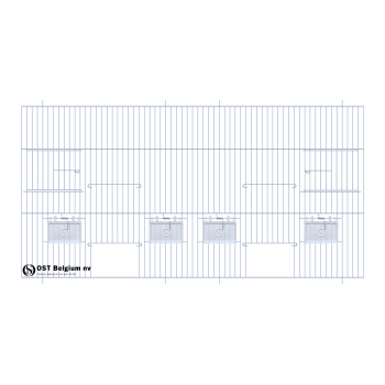 Devanture de cage Chromée 100 x 40 cm - Ost