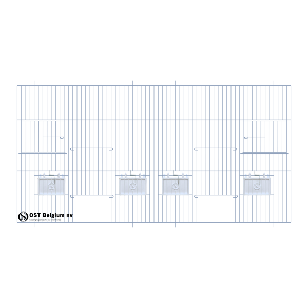 Devanture de cage Chromée 100 x 40 cm - Ost