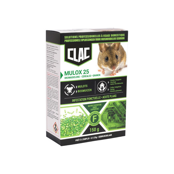 Mulox 25 zaden voor muizen 150g - 6x25g - Clac
