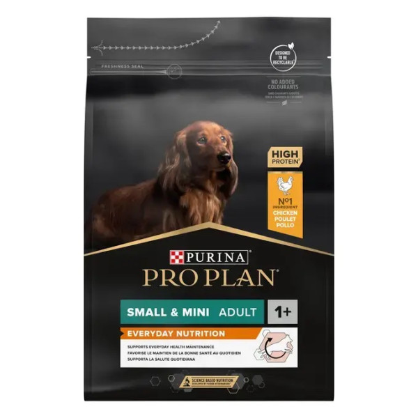 Pro Plan - Tägliche Ernährung für kleine und Mini-Erwachsenen Hunde Reich an Huhn 14 kg