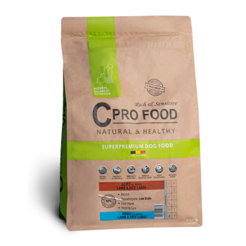 Adulto Todas as Raças com cordeiro e arroz 15kg + 3kg Grátis - Grande - Ração para cães com mais de 25kg - CproFood