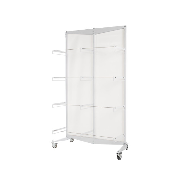 Structure for eight breeding cages of 58cm with drawer - 120 x 41 x 199-210h