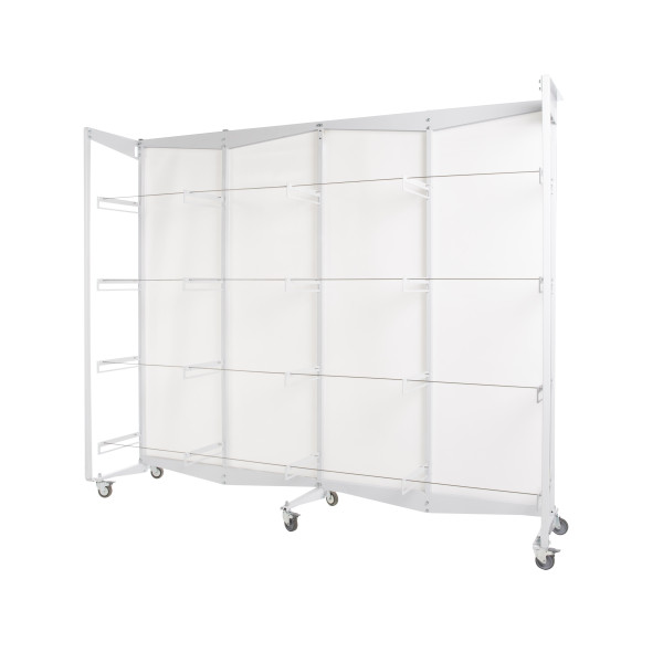 Structure for sixteen breeding cages of 58cm with drawer - 240 x 41 x 199-210h