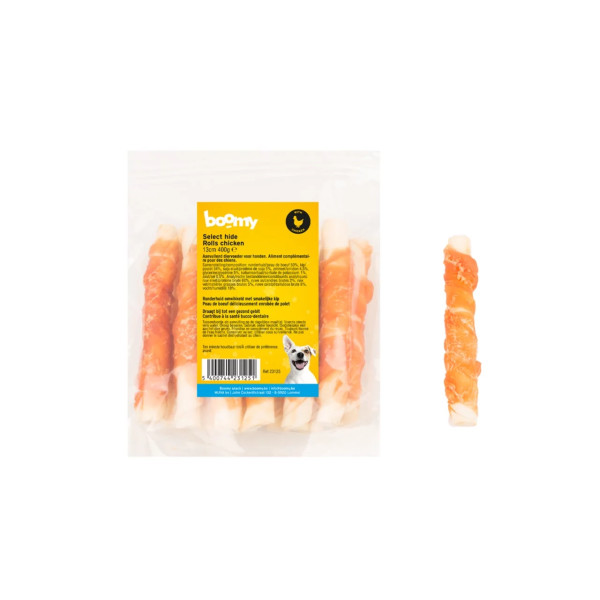 Select hide rolls met kip 13cm 400g - Boomy