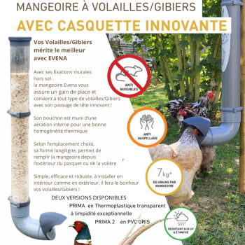 Futterautomat für Geflügel, Abfall- und schädlingsresistent, für Hühner 3kg - Olivgrün - Evena