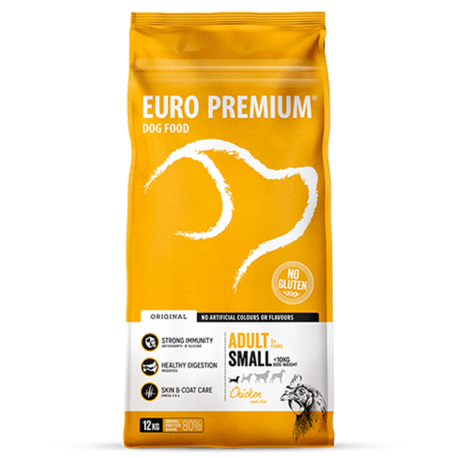 Adult Small Chicken & Rice 3kg - Brokjes voor kleine honden - Euro Premium Adult Small Chicken & Rice 3kg - Brokjes voor kleine honden - Euro Premium