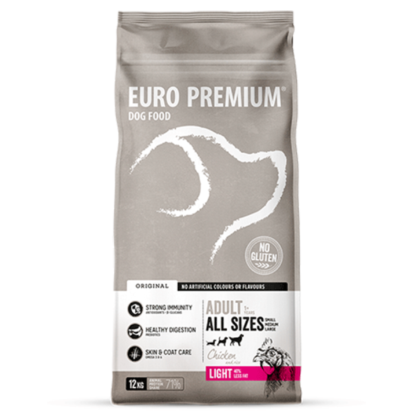Adult Light 3kg - Droogvoer voor honden van alle maten - Euro Premium
