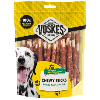 Twisted beef hide and duck sticks - 40 pieces