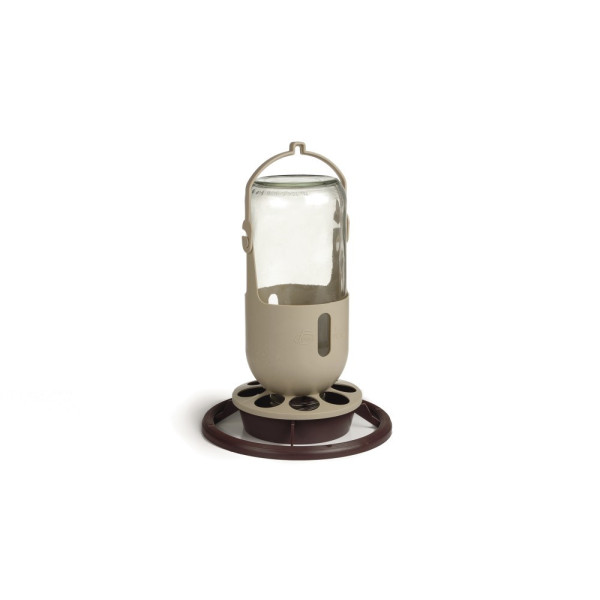 Tränke/Futtertrog "Bergmannslampe" aus Glas