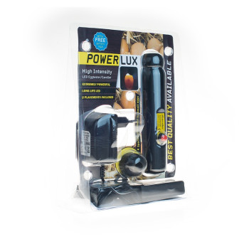 LED egg candler with adapter and battery connector